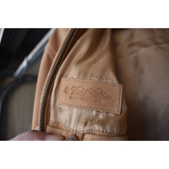 Men's Brooks Brothers Tan Soft Suede Jacket XL - Picture 4 of 12